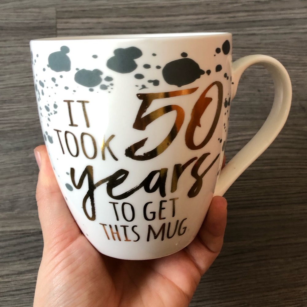 Gold and Black Ceramic Mug